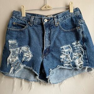 London Jean - Distressed Denim Shorts- Size 8
